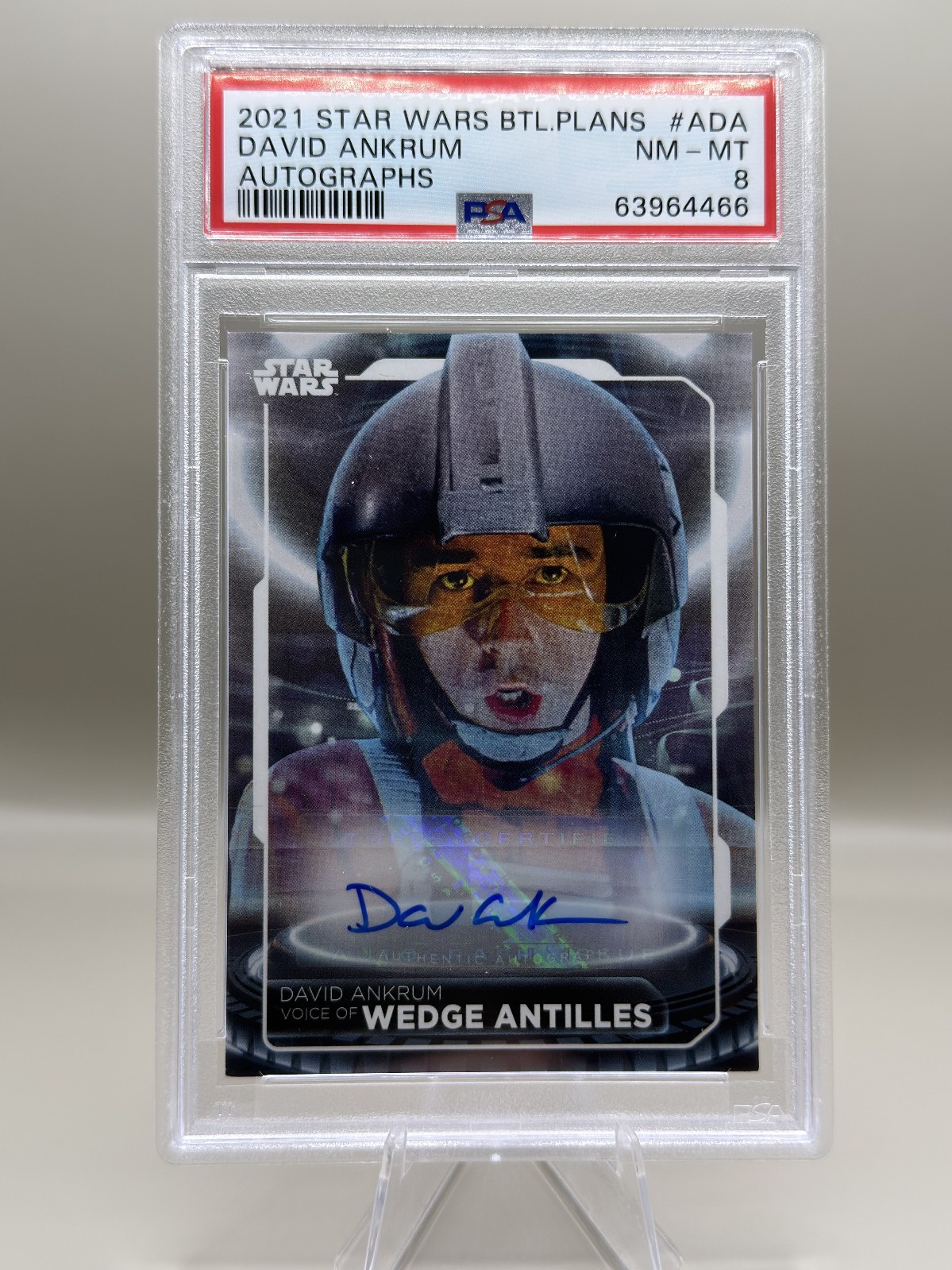 2021 Topps Star Wars Battle Plans #A-Da David Ankrum As Wedge Antilles PSA 8 2021 Topps Star Wars Battle Plans #A-Da David Ankrum As Wedge Antilles PSA 8