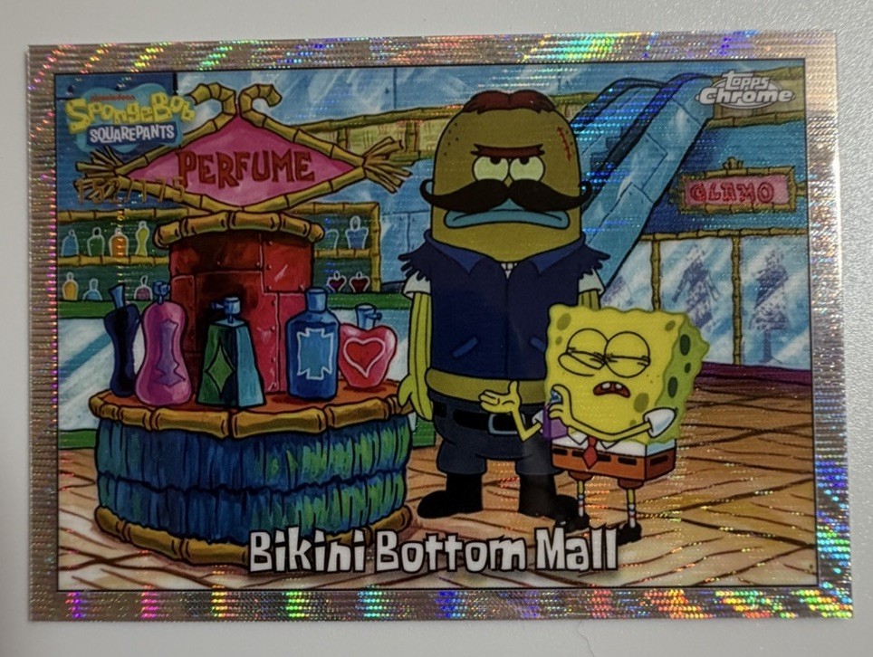 2025 Topps Chrome SpongeBob #61 Bikini Bottom Mall /175 2025 Topps Chrome SpongeBob #61 Bikini Bottom Mall /175