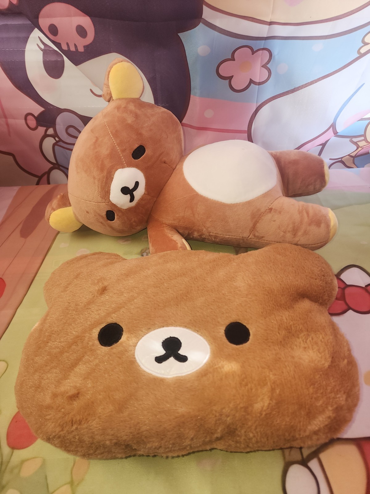 Rilakkuma Sanrio Plush Doll and Pillow New Kawaii Cute Holiday Gift Bundle Rilakkuma Sanrio Plush Doll and Pillow New Kawaii Cute Holiday Gift Bundle