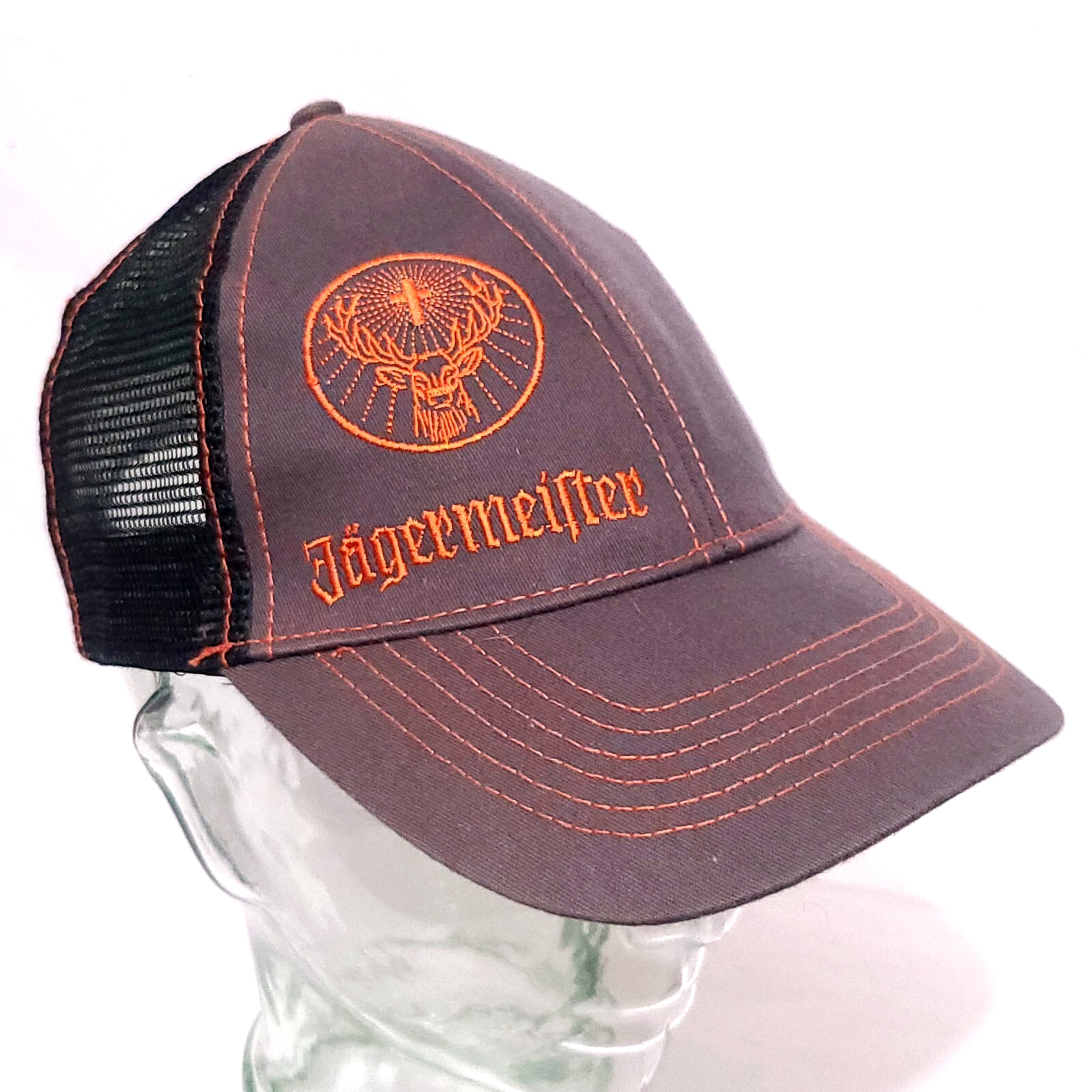 Official Licensed JAGERMEISTER Gray Orange & Black Adjustable SNAPBACK CAP HAT