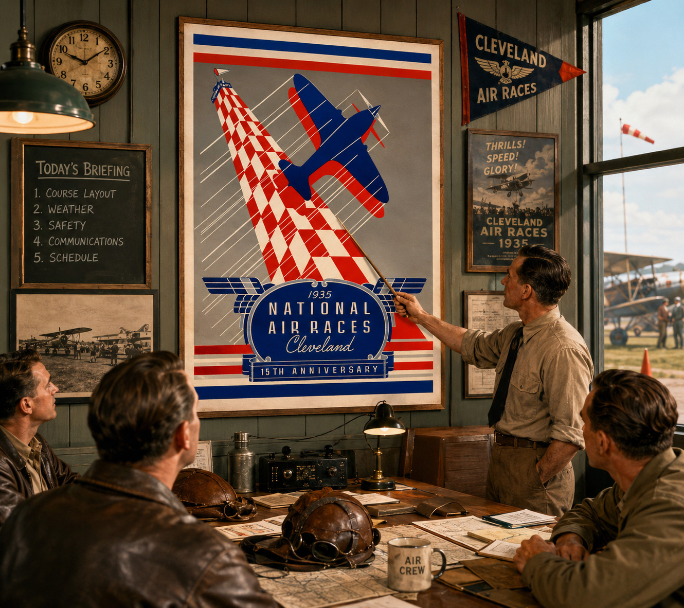 1935 NATIONAL AIR RACES POSTER-CLEVELAND OHIO 1935 NATIONAL AIR RACES POSTER-CLEVELAND OHIO