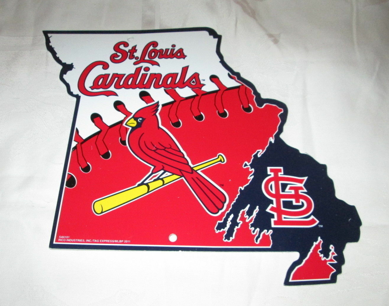 SAINT ST LOUIS CARDINALS - MISSOURI STATE SHAPED SIGN #1 - NEW