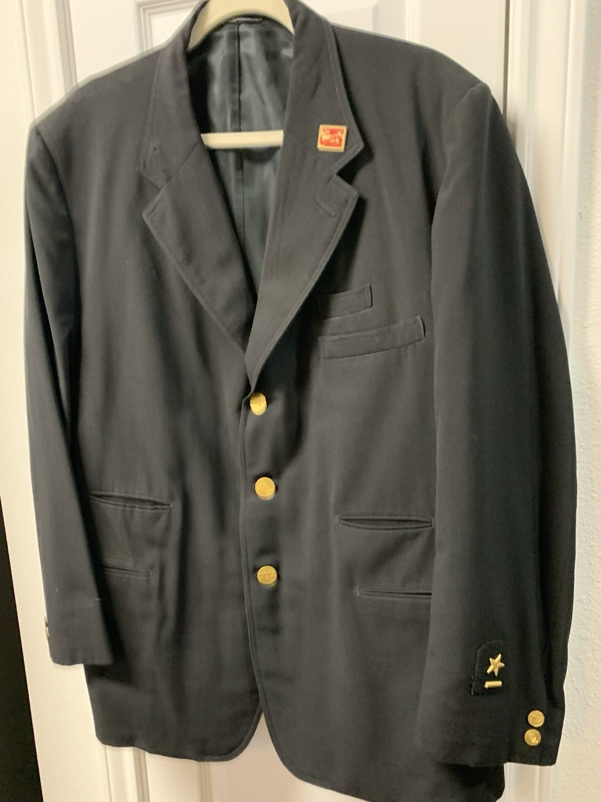 Vtg Milwaukee Road CMSTP.P Railroad Train Conductors Black Jacket 1980 Chicago Vtg Milwaukee Road CMSTP.P Railroad Train Conductors Black Jacket 1980 Chicago
