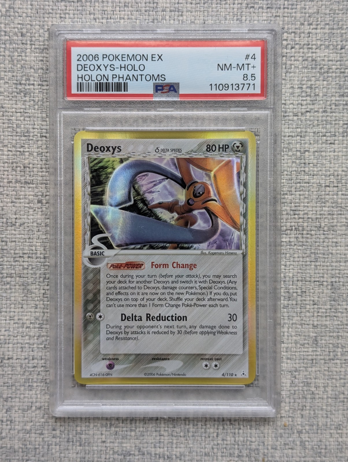 2006 POKEMON EX HOLON PHANTOMS #4 DEOXYS-HOLO PSA 8.5