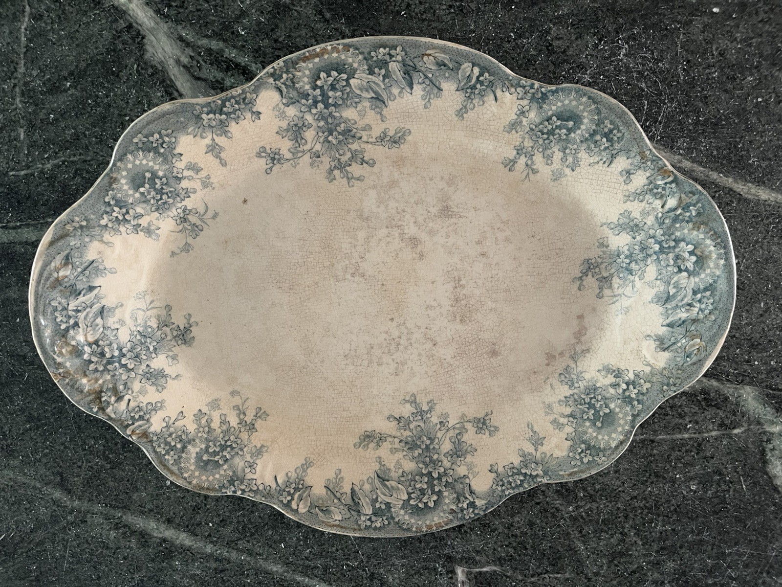 Antique T&R BOOTE Waterloo Potteries 17x12 Platter Antique T&R BOOTE Waterloo Potteries 17x12 Platter