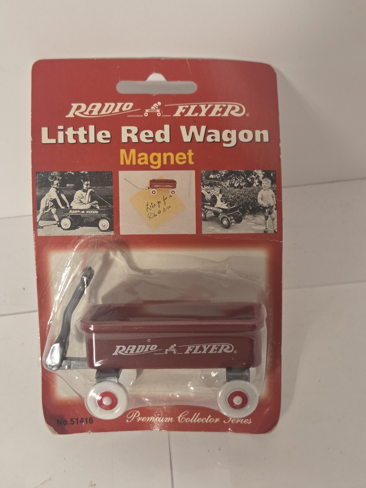 Vintage 1998 Radio Flyer Little Red Wagon Magnet Red Metal Collector Series