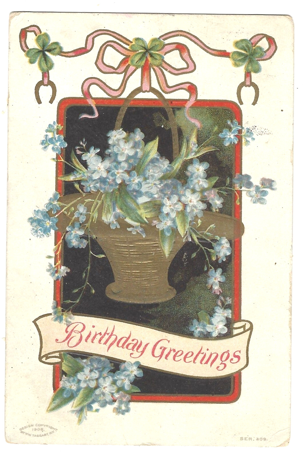 Postcard Divided 1906 Design Copyright by MW Taggart NY - Embossed Ser. 209 Postcard Divided 1906 Design Copyright by MW Taggart NY - Embossed Ser. 209