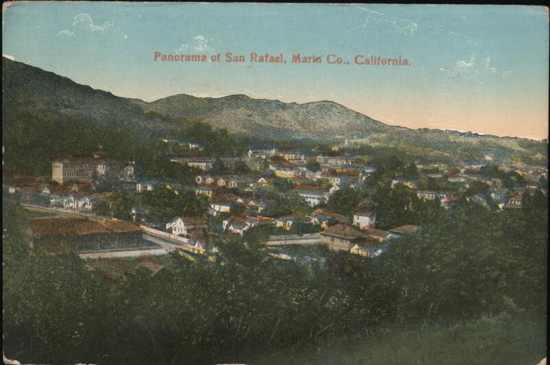 San Rafael, California CA Panorama of the Town Antique Original Vintage Postcard San Rafael, California CA Panorama of the Town Antique Original Vintage Postcard