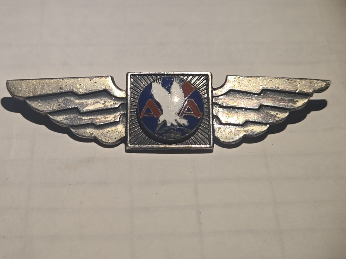 Vintage Rare American Airlines Stewardess Sterling Balfour Wings Pin 1934-1953 Vintage Rare American Airlines Stewardess Sterling Balfour Wings Pin 1934-1953