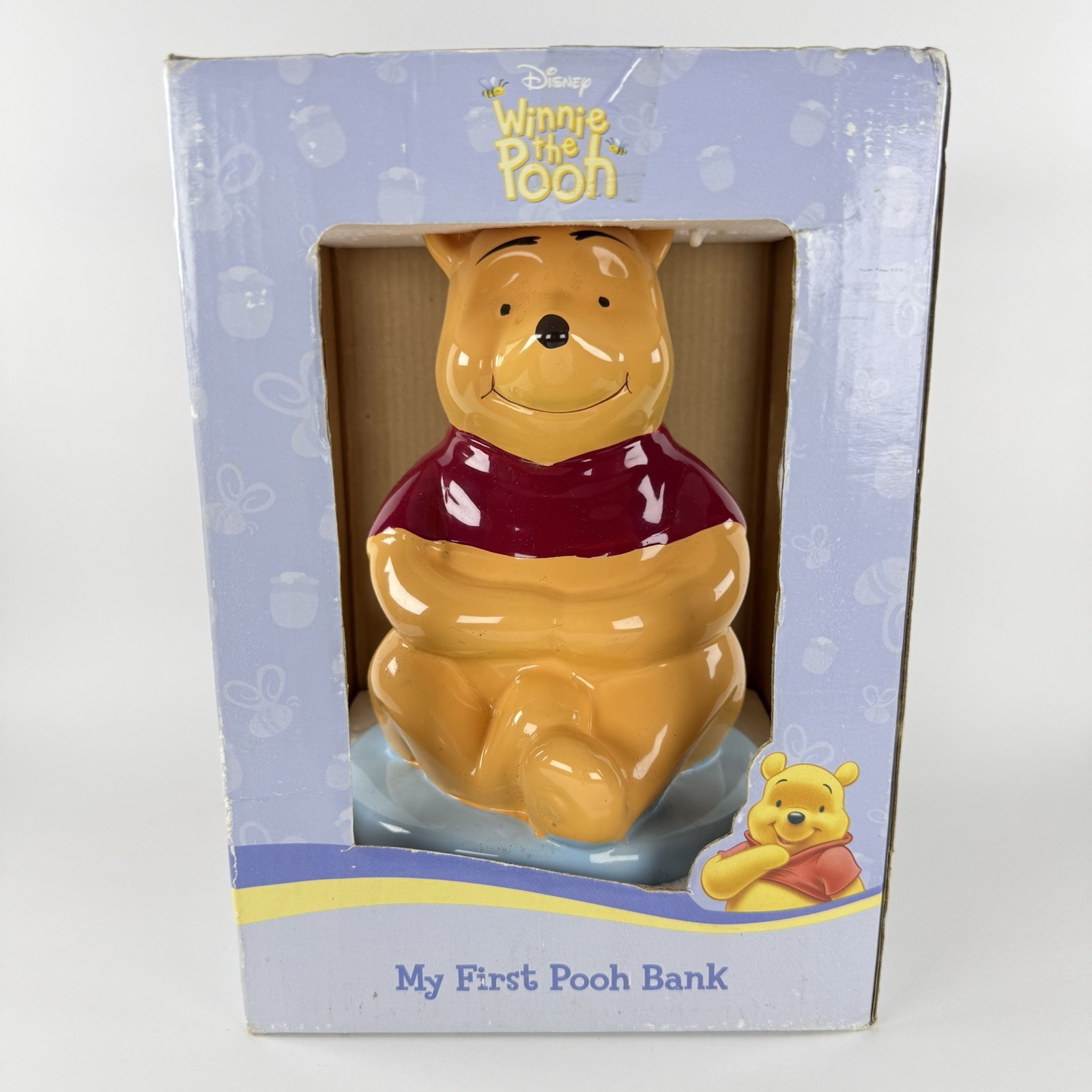 Disney Winnie the Pooh My First Pooh Bank Ceramic Coin Bank NIB Sears Vtg 2000s