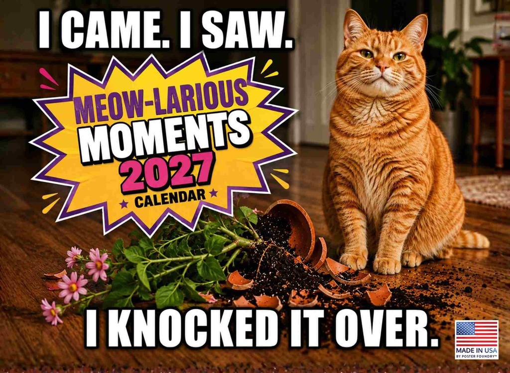 Funny Cat Calendar 2027 Cats Monthly Wall Calender 12 Month 12x18 Funny Cat Calendar 2027 Cats Monthly Wall Calender 12 Month 12x18