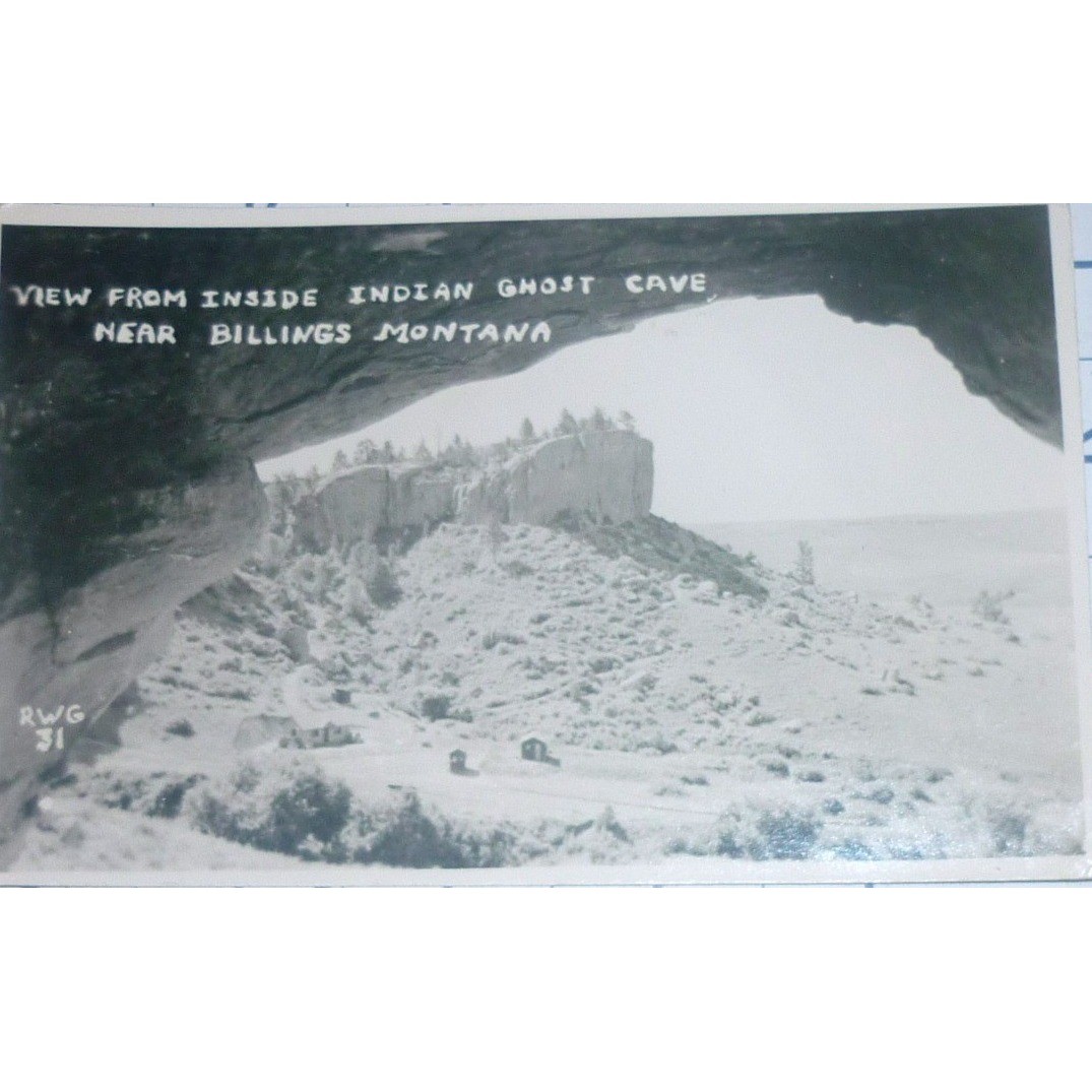 1940s Billings MT Indian Ghost Cave Real Photo Postcard RPPC