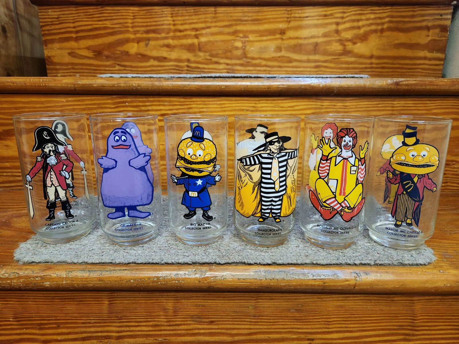 Vintage McDonald\'s 1997 Collector Series Glasses. Complete Set of 6.