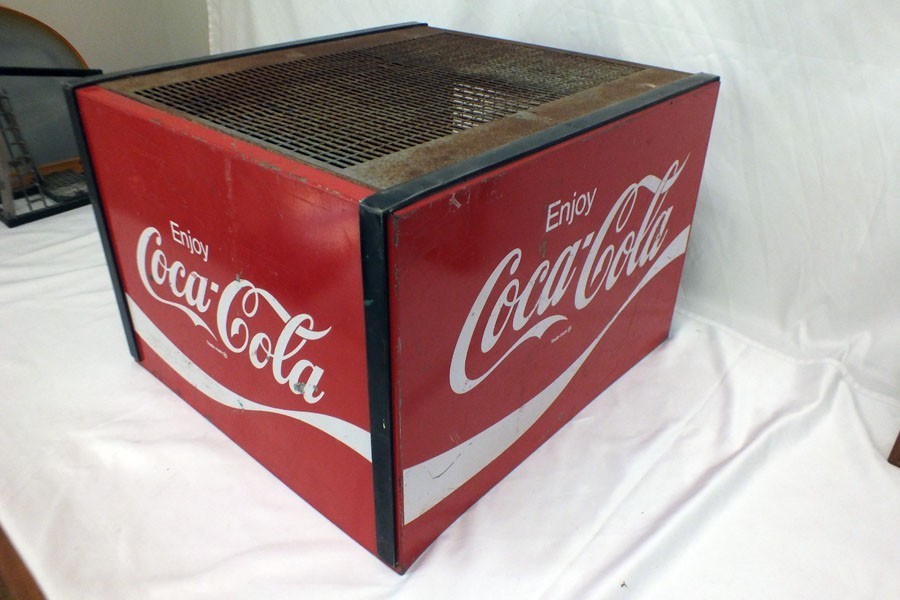 Vintage Coca Cola 3 Sided Sign Soda Fountain Drink Dispenser Cover Top Grill Vintage Coca Cola 3 Sided Sign Soda Fountain Drink Dispenser Cover Top Grill