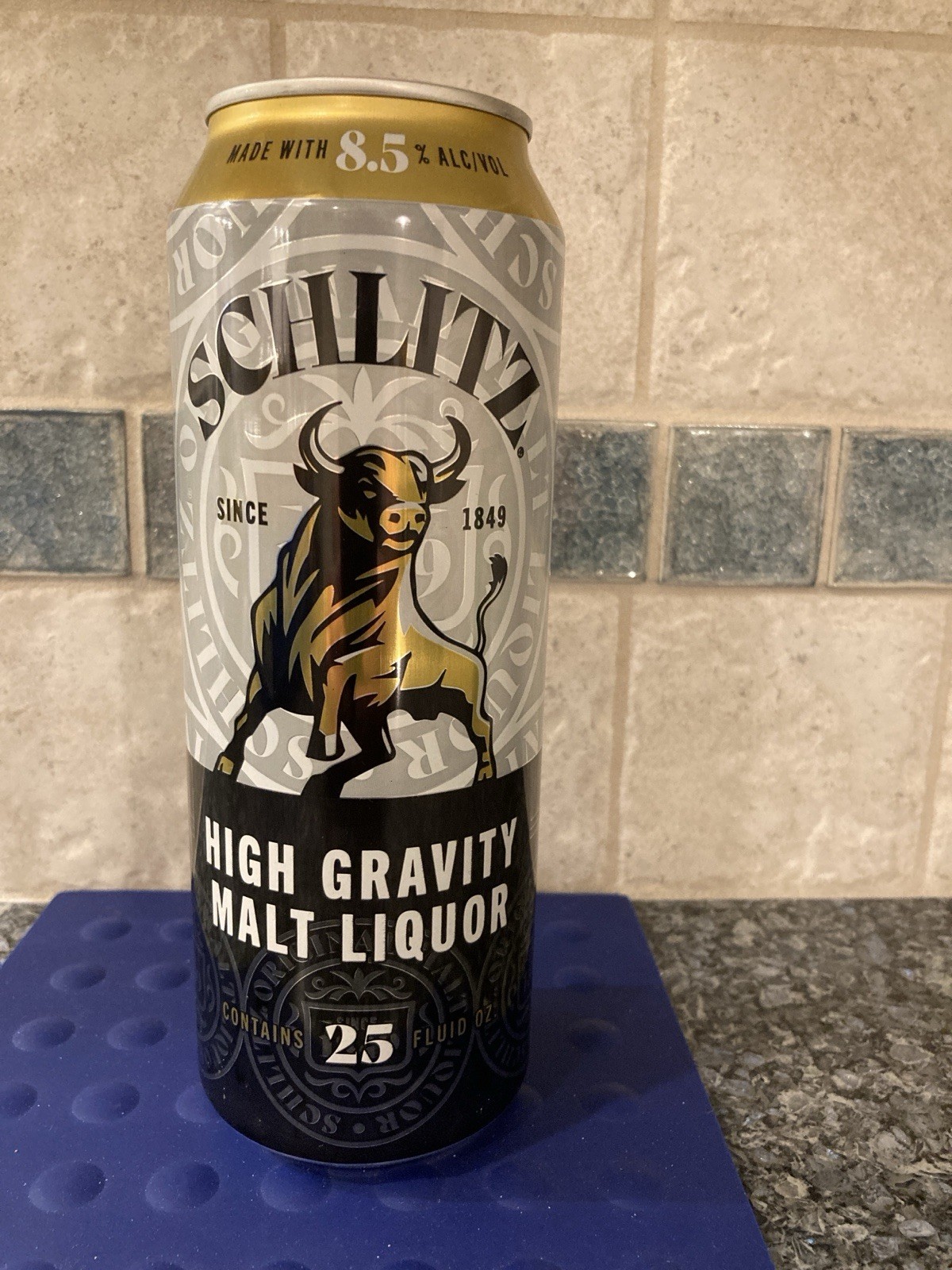 Empty 2026 Schlitz High Gravity Malt Liquor Beer Can- discontinued brand