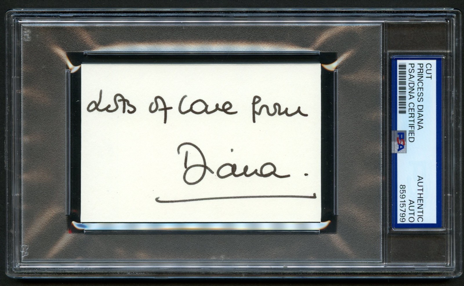 Diana signed autograph 2.5x4 Fmr Princess of Wales Diana signed autograph 2.5x4 Fmr Princess of Wales