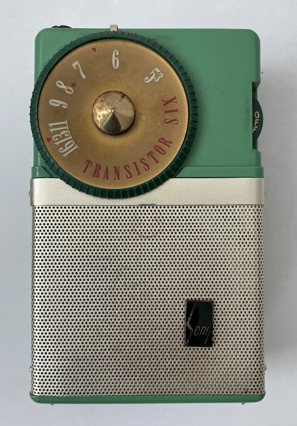Vintage 1957 Sony TR-63 Green Transistor Radio Tokyo Tsushin Kogyo Japan - PARTS