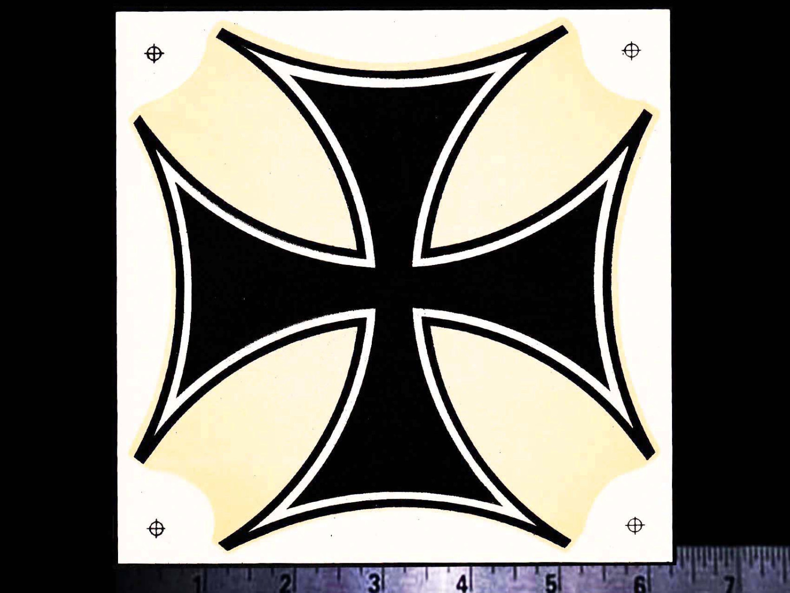 MALTESE Iron Cross - Orig. Vintage 60’s Racing Water Slide Decal Ed Roth NHRA 6 MALTESE Iron Cross - Orig. Vintage 60’s Racing Water Slide Decal Ed Roth NHRA 6