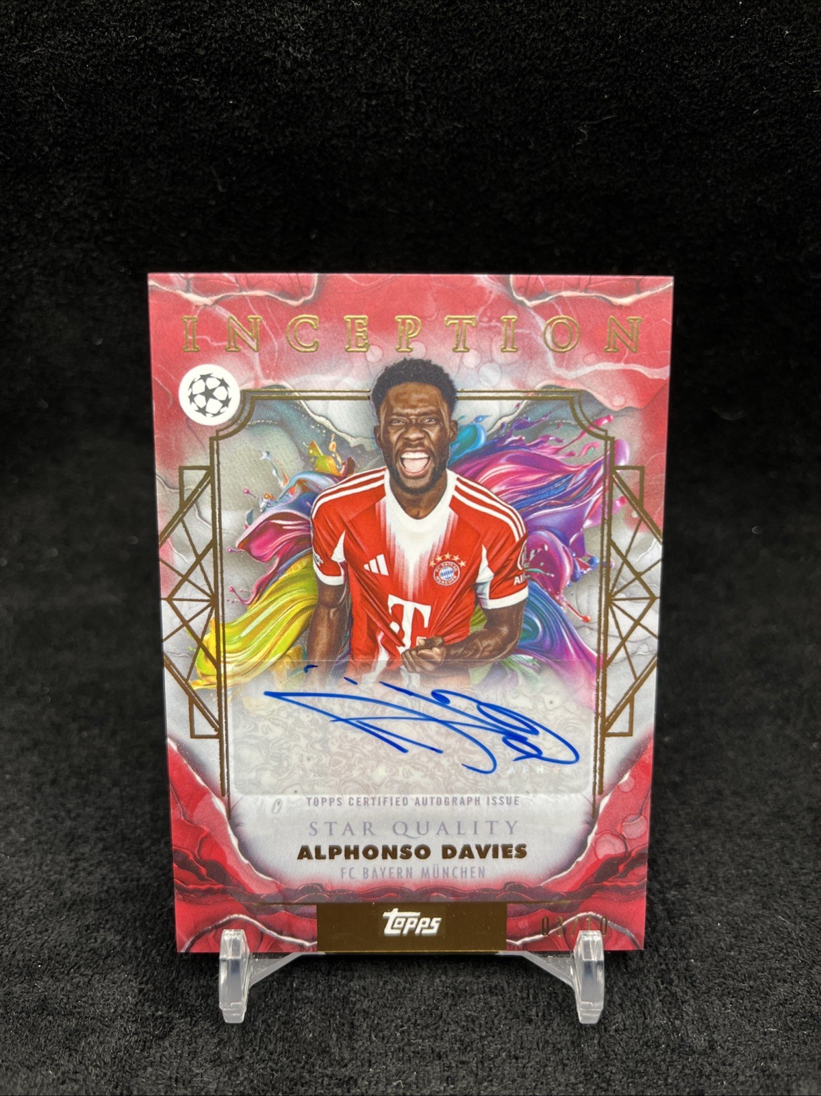 Topps Inception UCC Alphonso Davies SQ-AD Auto Bayern Munich Star Quality /10