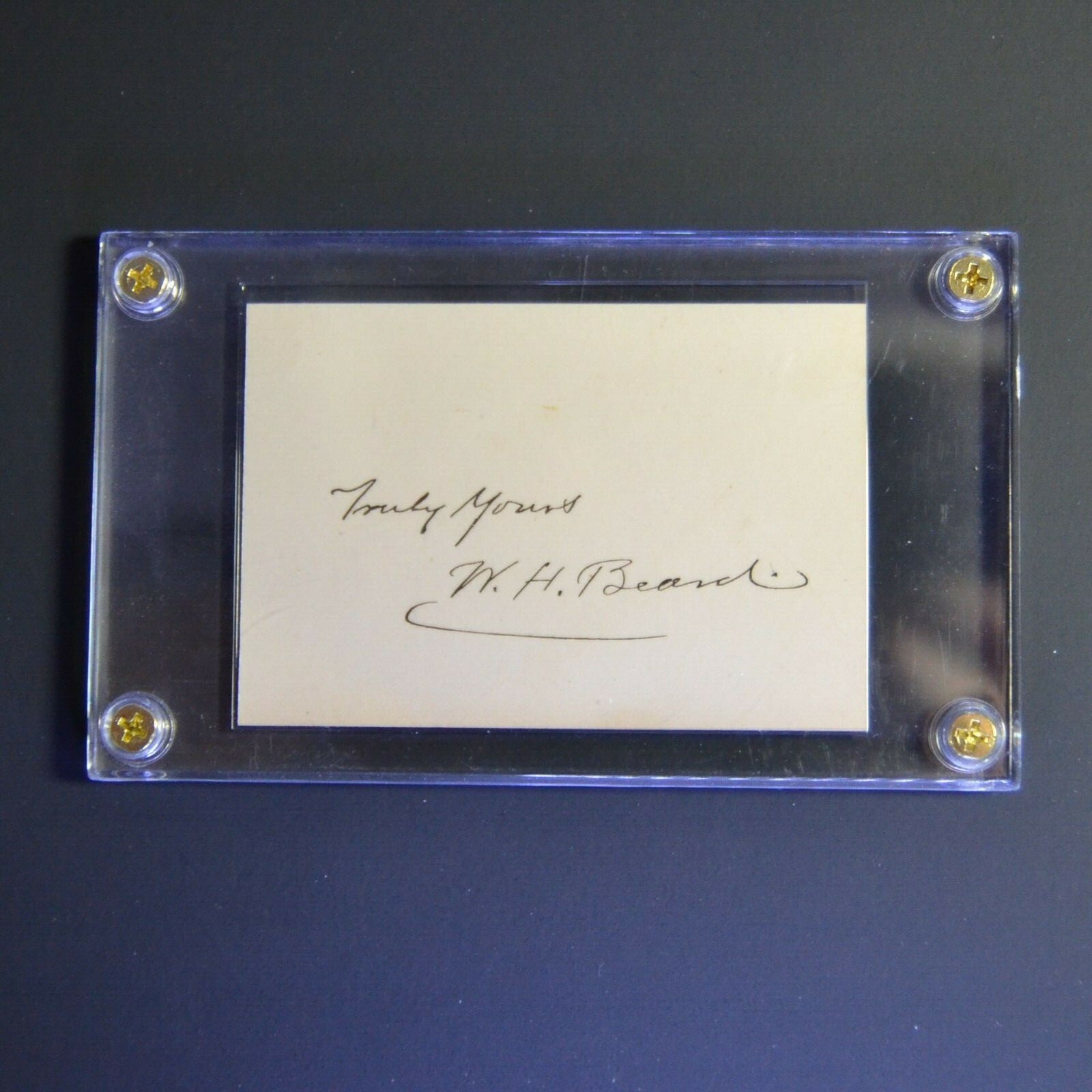 Signature William Holbrook Beard 1800s Autograph Famous Artist of Dancing Bears