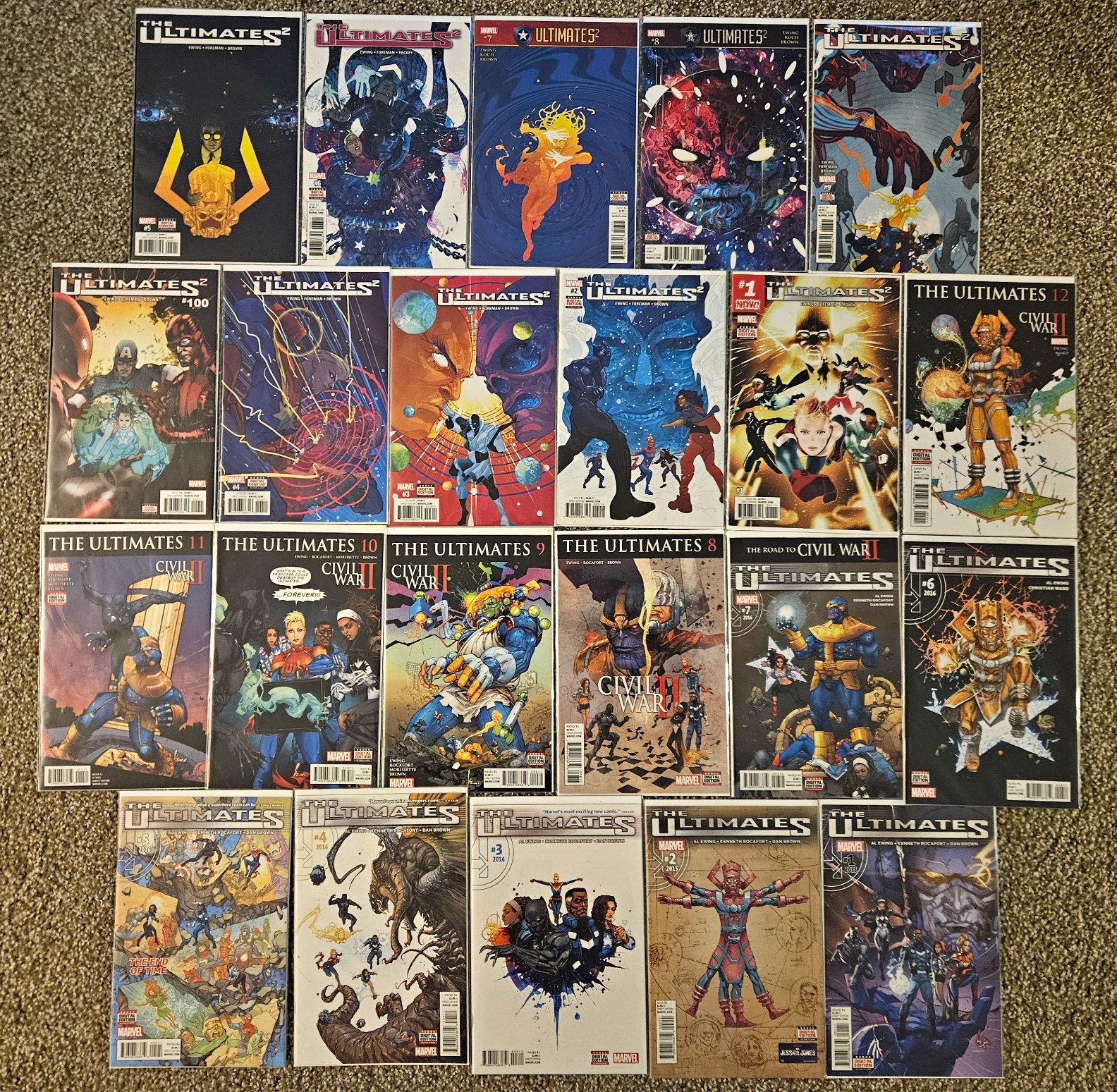 Marvel's The Ultimates 1 & 2 COMPLETE Lot Al Ewing #1-12 & #1-10 2015
