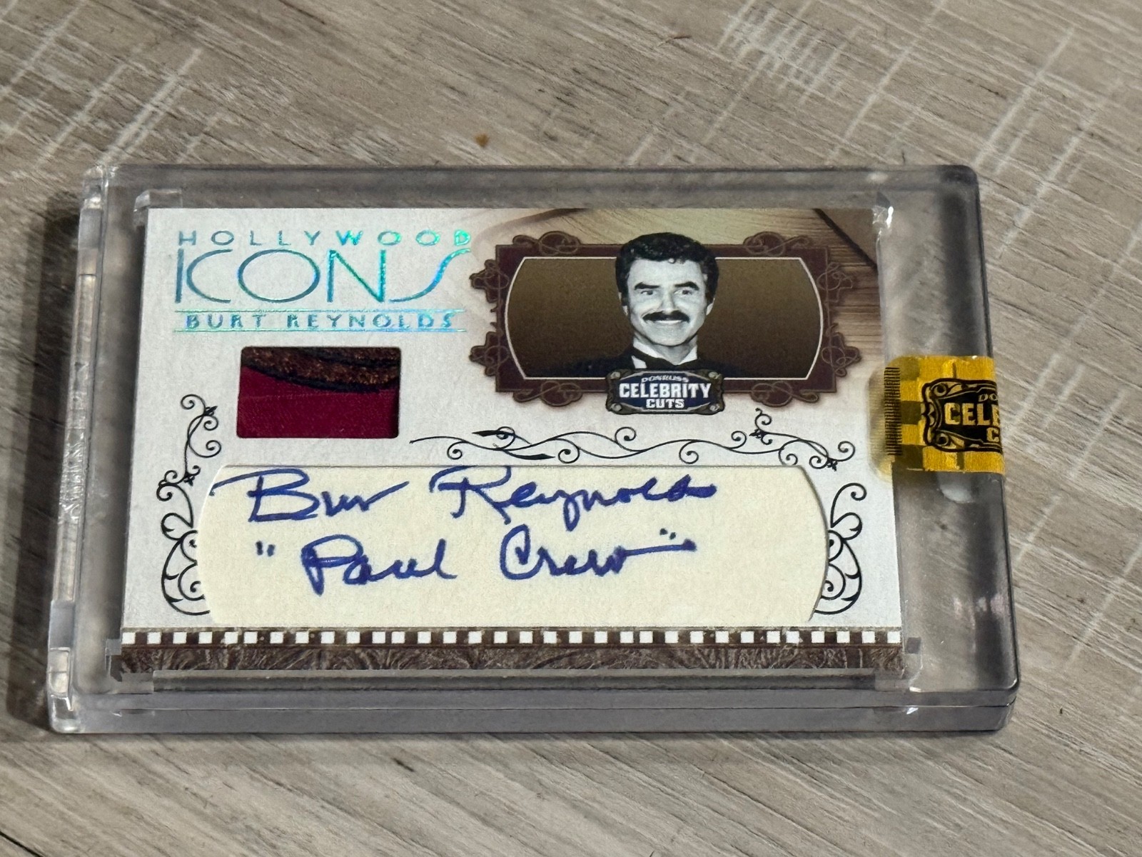 2008 Donruss Celebrity Cuts  Hollywood Icons  Burt Reynolds  Patch Auto 3/5 SP