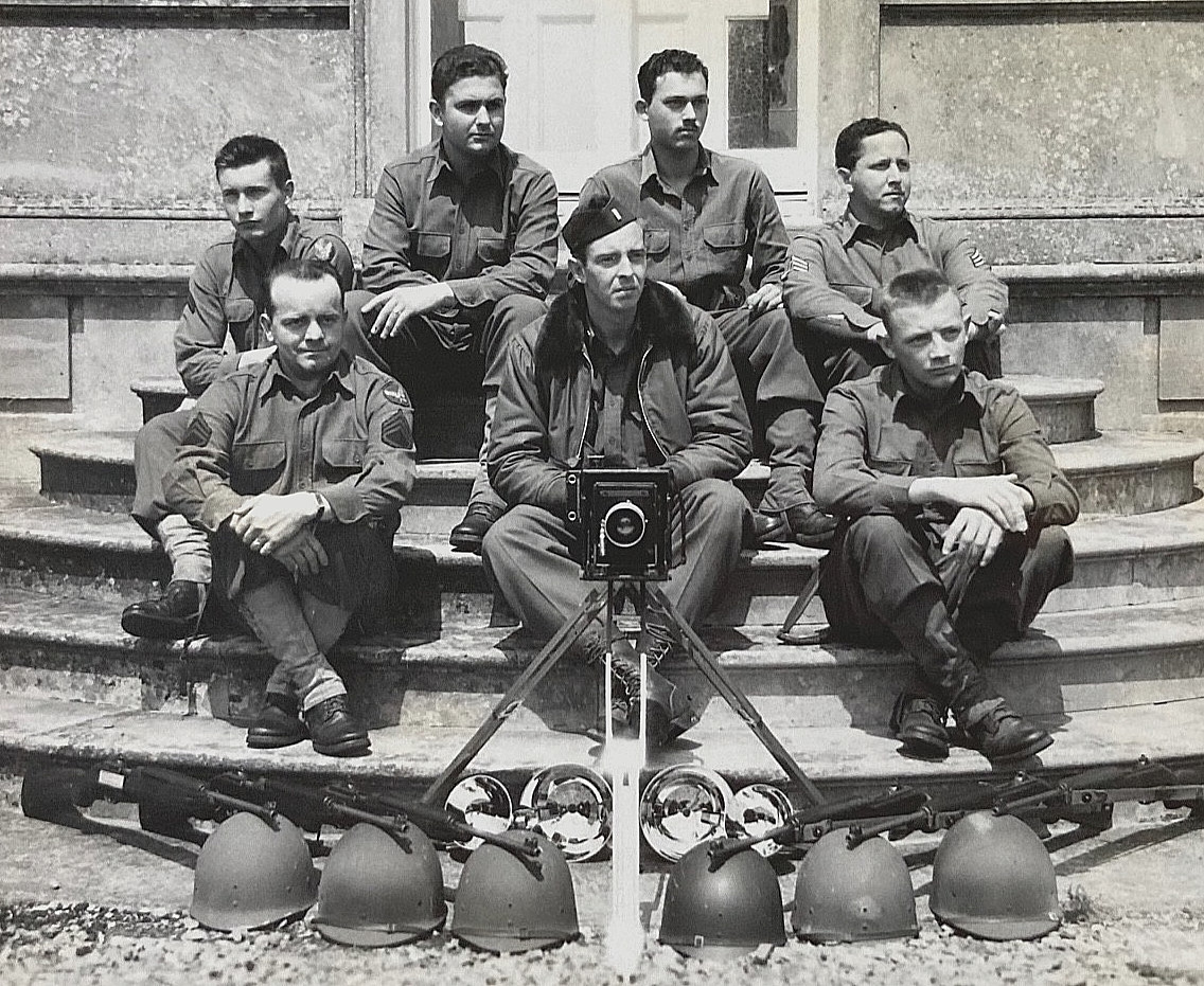 Original WW2 USAAF Combat Camera Unit Photo - M1 Carbines & PH-47 Press Camera Original WW2 USAAF Combat Camera Unit Photo - M1 Carbines & PH-47 Press Camera