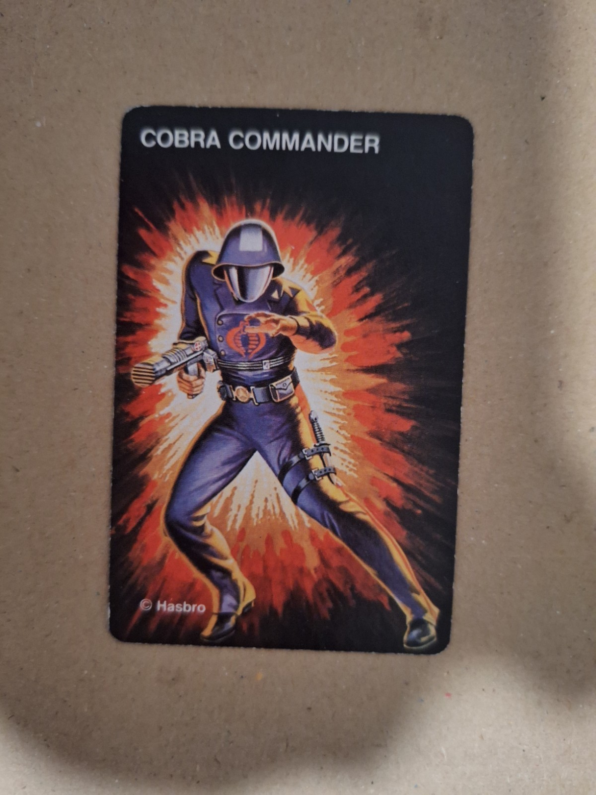 1982 Vintage G.I. JOE COBRA COMMANDER ROOKIE CARD GAME Action Figure Hasbro