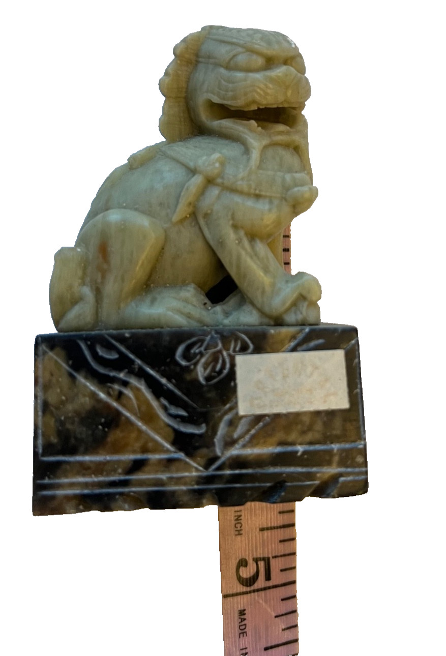 Vintage Chinese Soapstone Carving Of A Foo Dog Or Foo Lion Excellent Vintage Chinese Soapstone Carving Of A Foo Dog Or Foo Lion Excellent