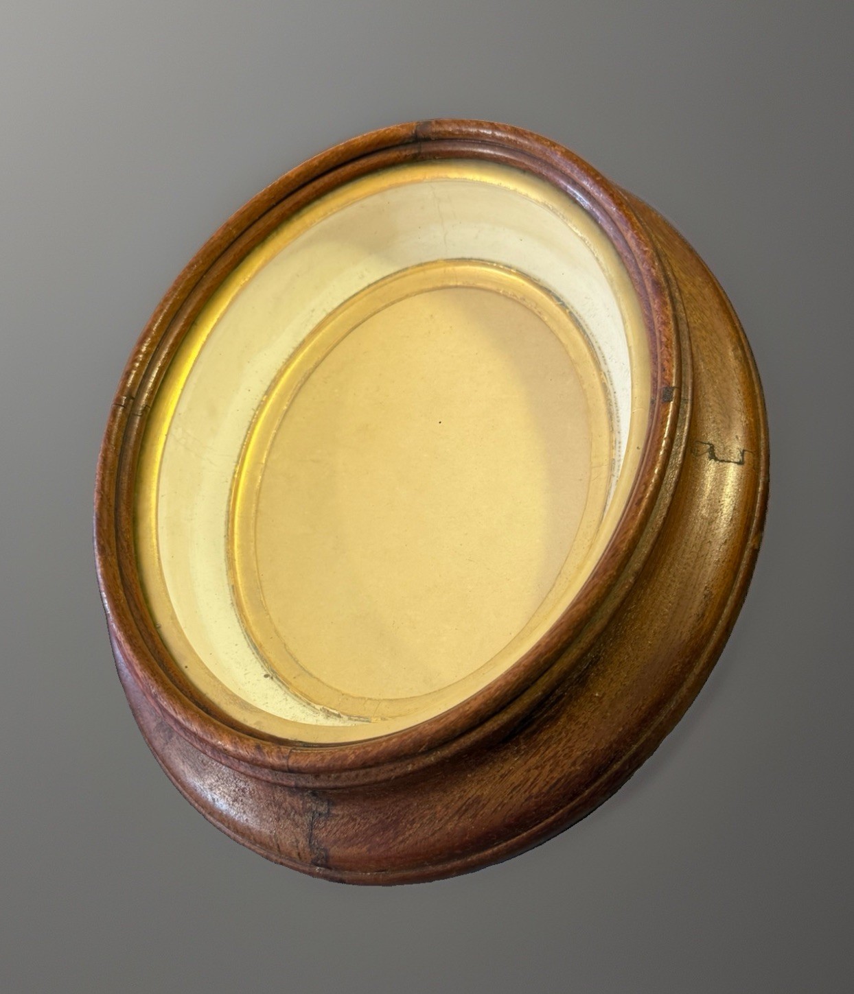 Antique Victorian Deep Shadow Box Oval Frame Antique Victorian Deep Shadow Box Oval Frame