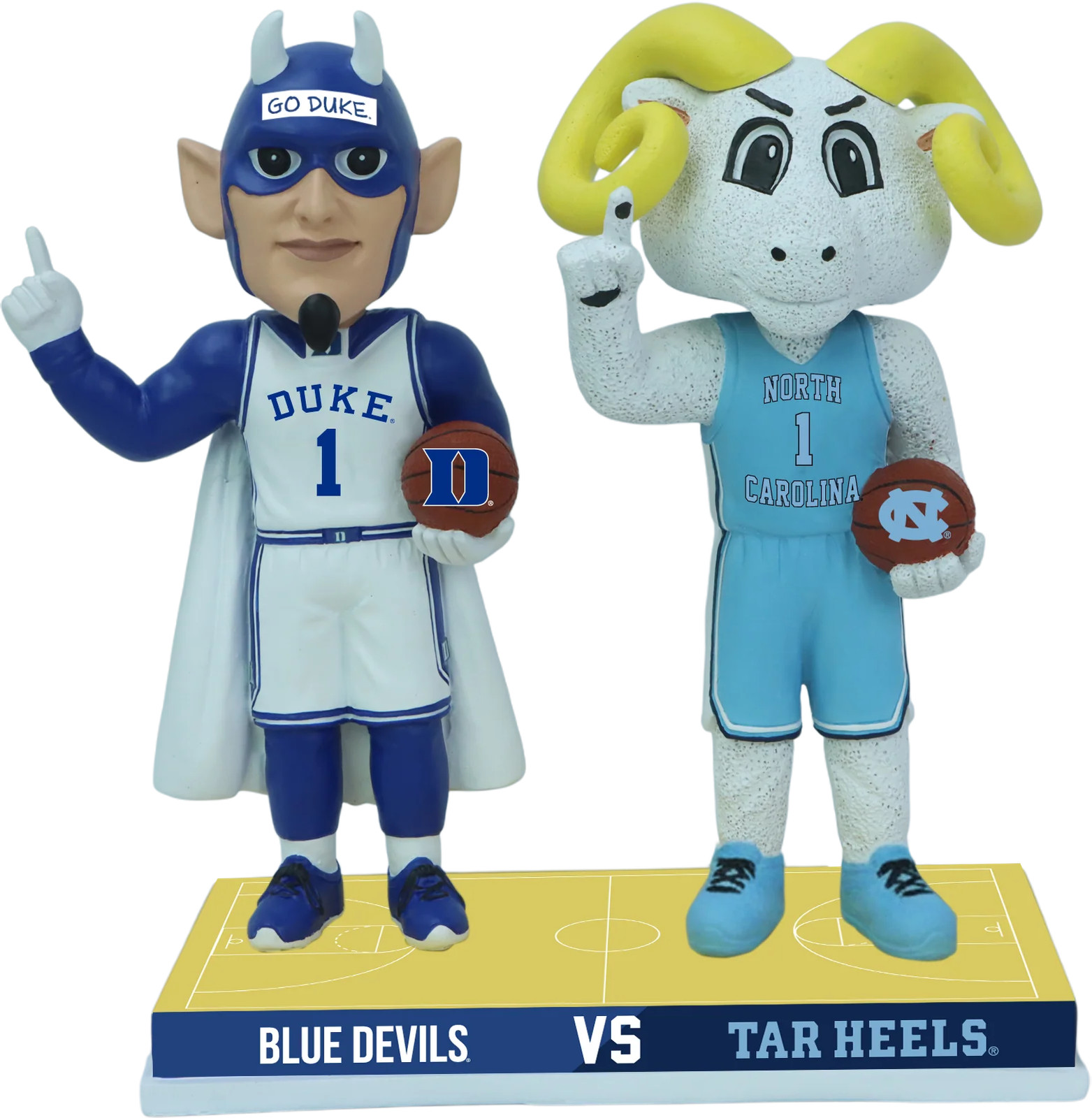 Duke Blue Devils North Carolina Tar Heels Basketball Rivalry Bobblehead Duke Blue Devils North Carolina Tar Heels Basketball Rivalry Bobblehead