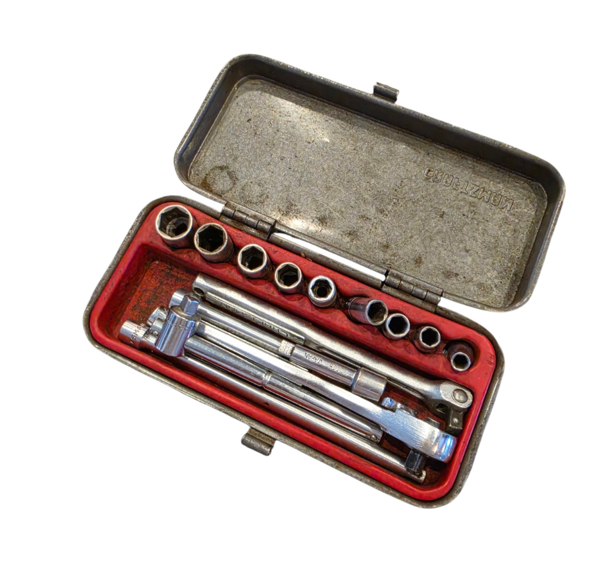 Vintage Craftsman metal socket set w/ case