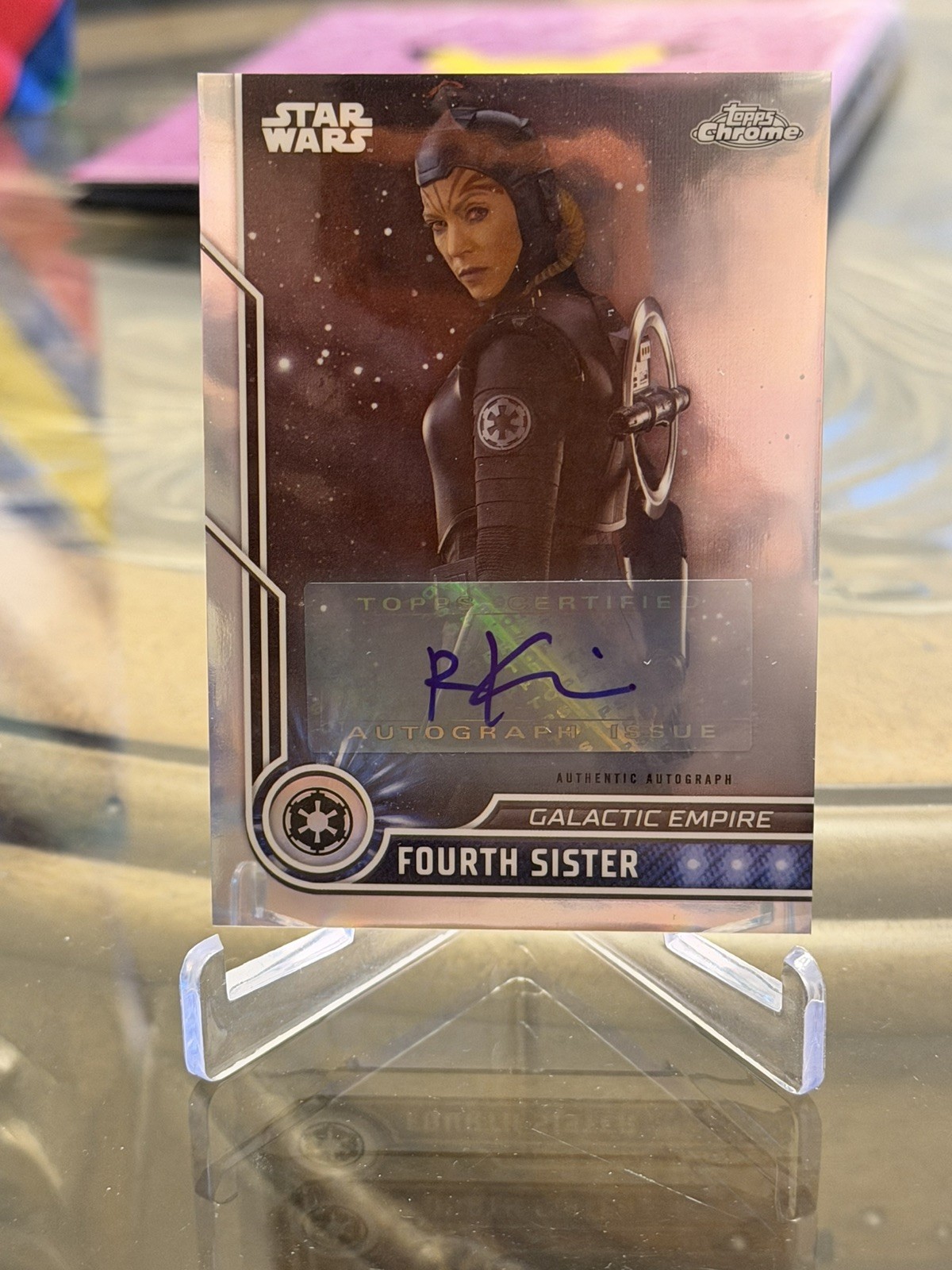 2023 Topps Chrome Star Wars RYA KIHLSTEDT as FOURTH SISTER Silver Auto #10