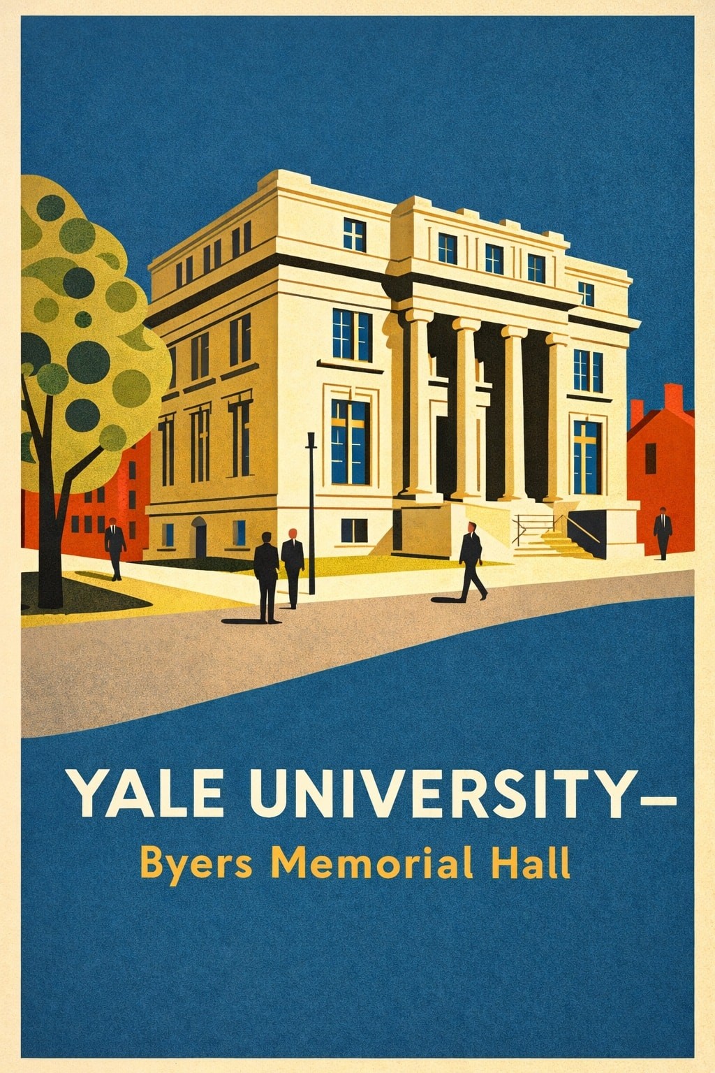 Yale University Byers Memorial Hall Poster 🎓 - 16x24” Rare Reprint 🤯💯