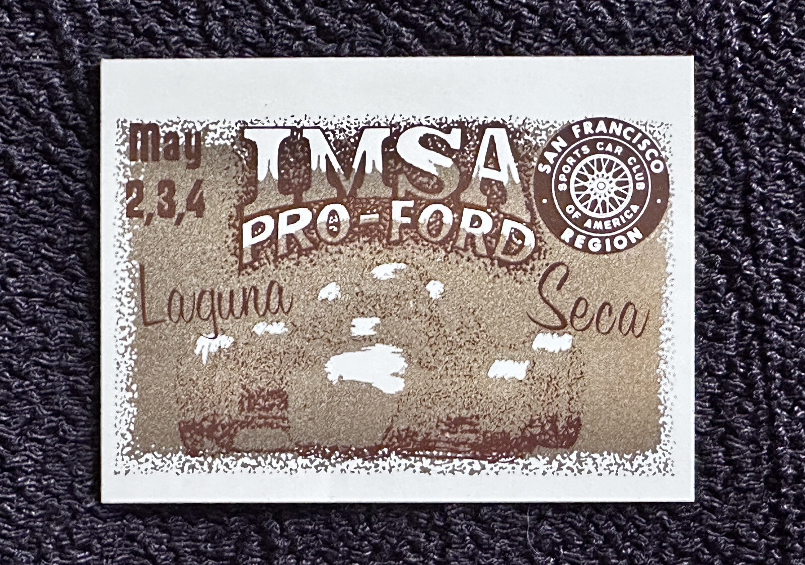 1987 IMSA Pro-Ford Camel GT Championship Laguna Seca Dash Plaque
