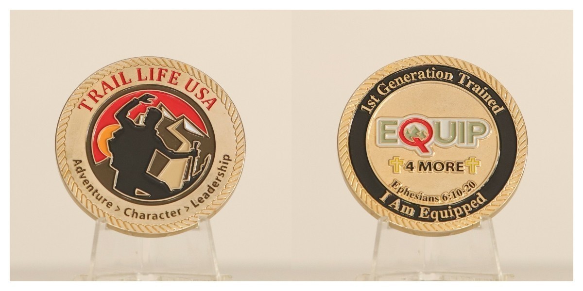 Trail Life USA EQUIP 1st Generation Trained Challenge Coin  3#B