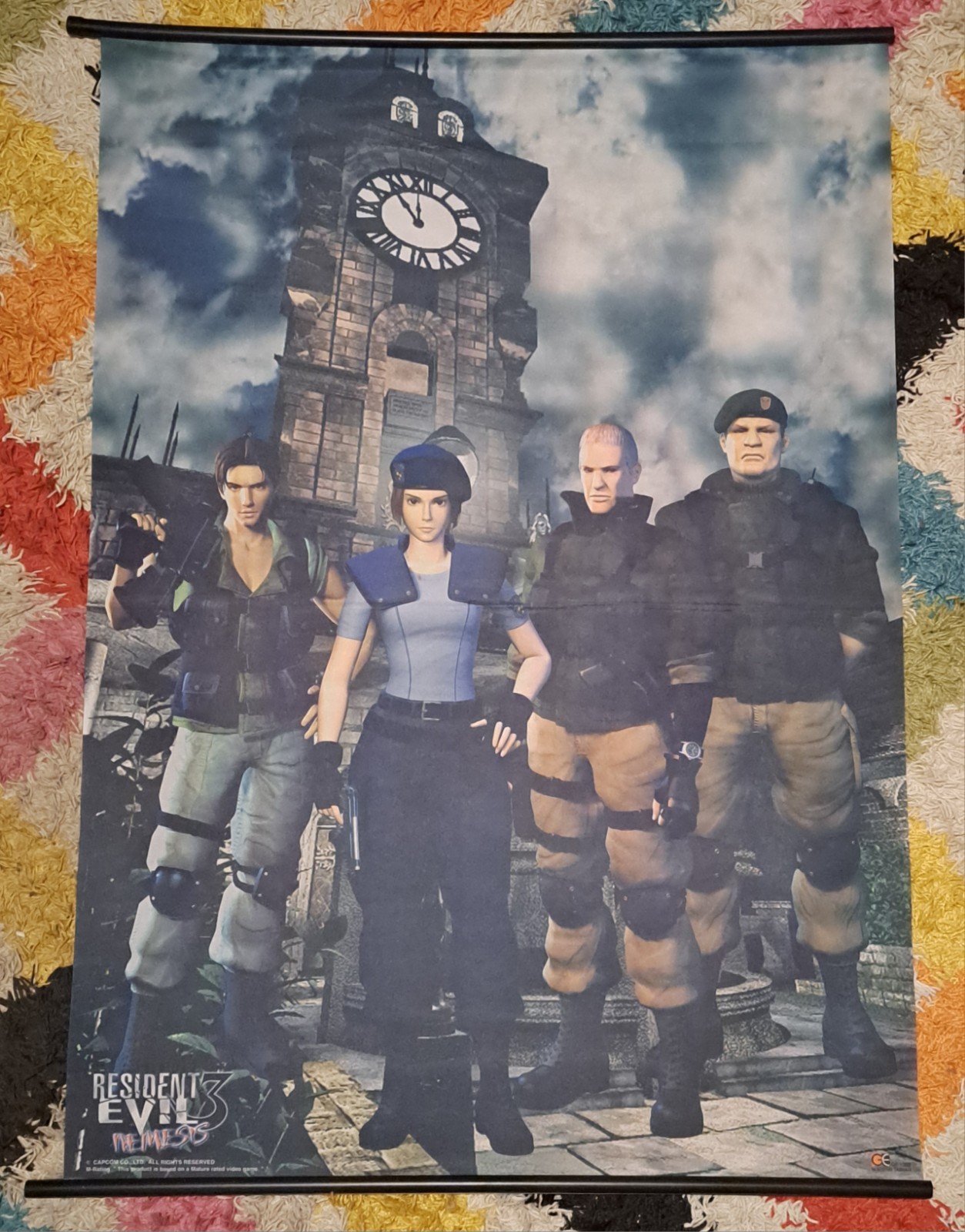 Resident Evil 3 Nemesis Poster Banner Wall Scroll Capcom RARE Vintage 2000 GE Resident Evil 3 Nemesis Poster Banner Wall Scroll Capcom RARE Vintage 2000 GE