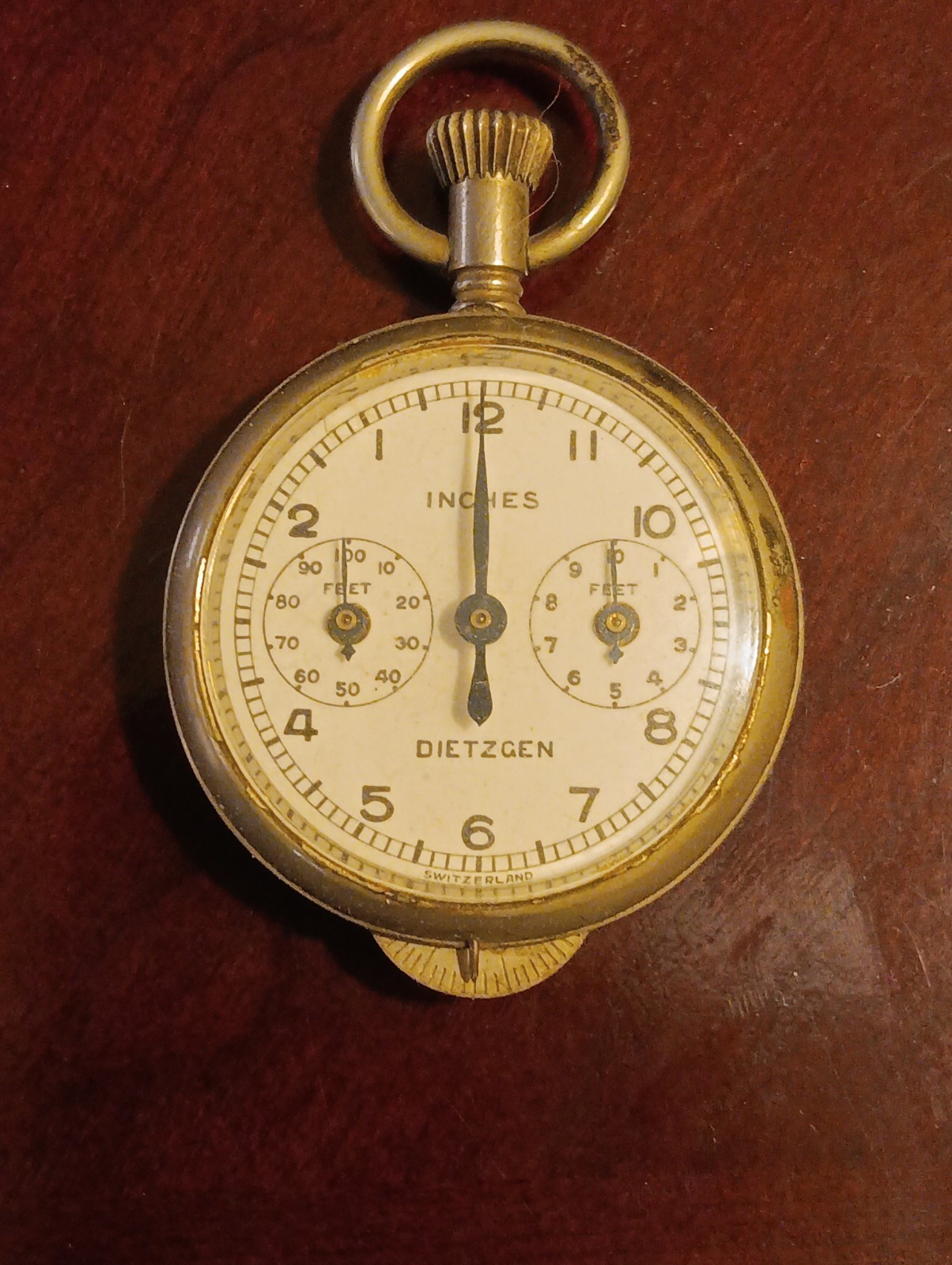 Vintage Dietzgen Swiss Company Rolling Ruler Measuring Tool Swiss Made *rare*.