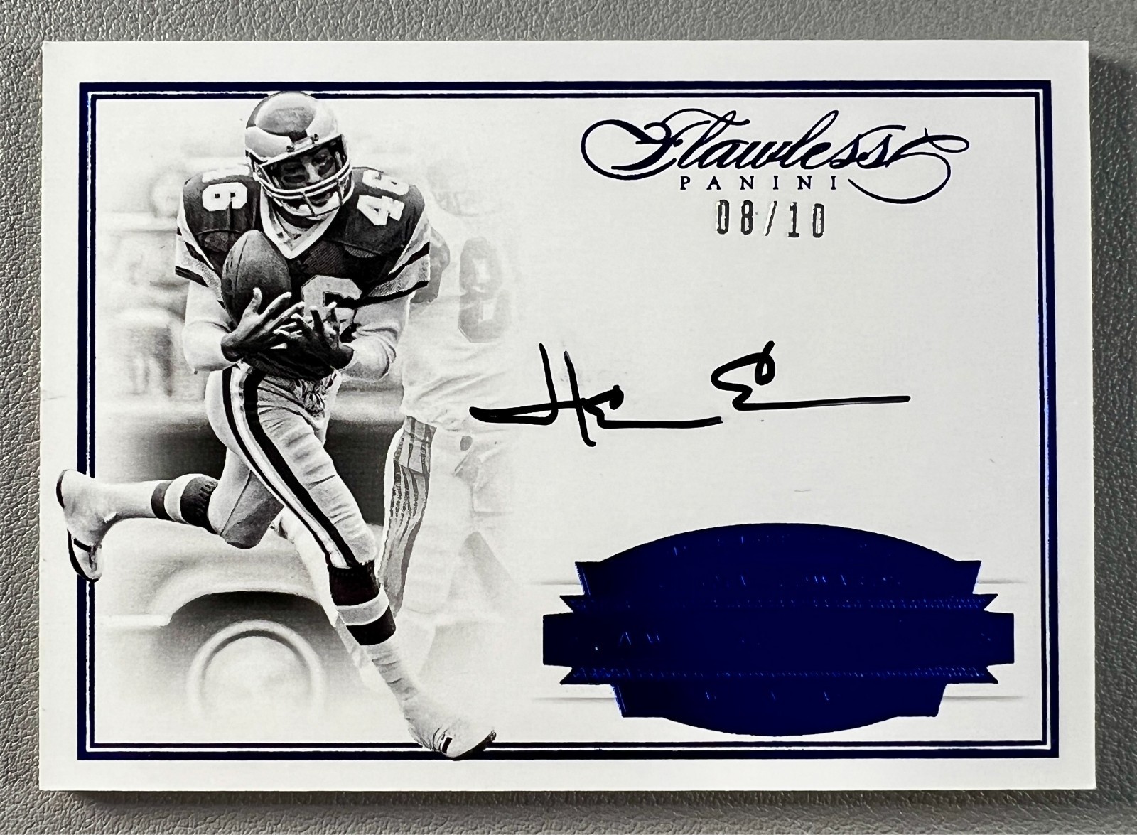 Herman Edwards 2016 Panini Flawless Finishes On Card Auto #FFHE Eagles /10