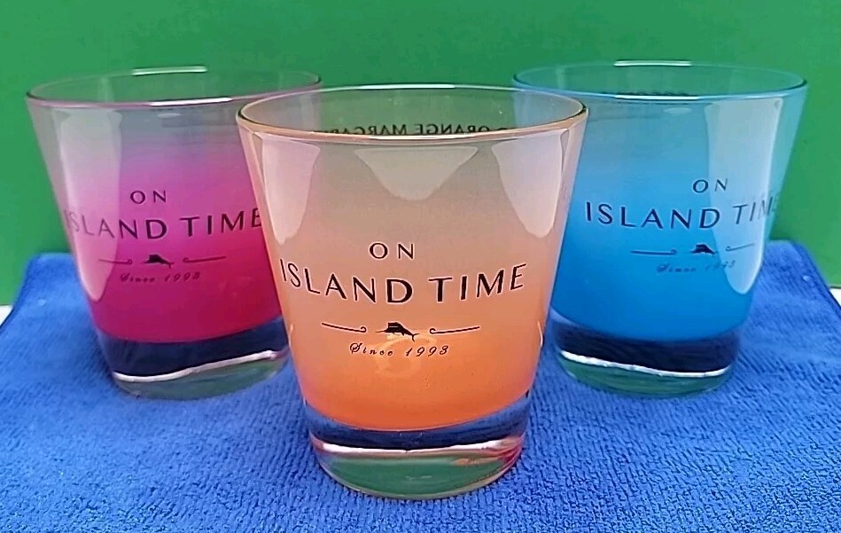 Set Of 3 Vintage Libbey Duratuff Recipe Drinking Glasses.