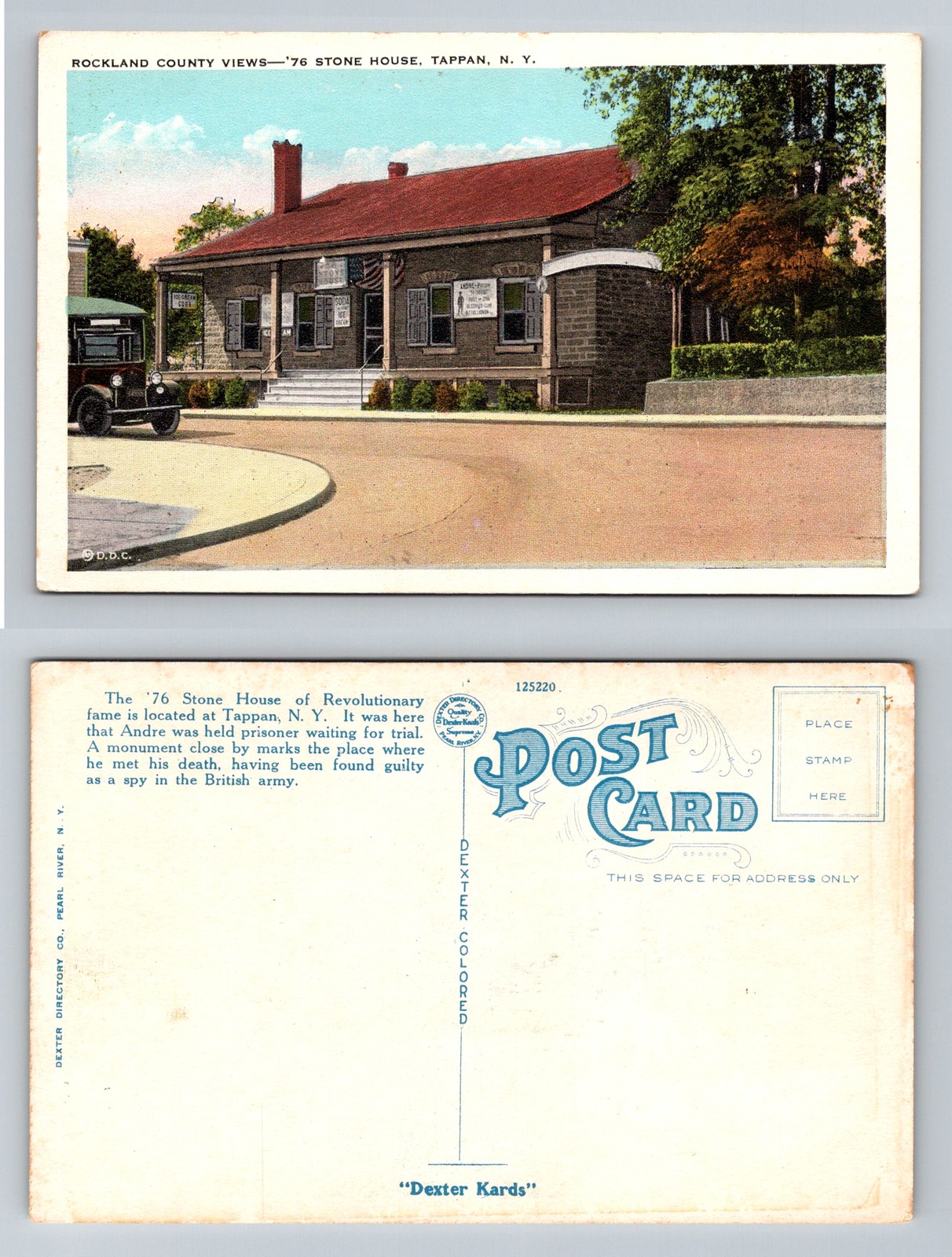Tappan, NY-New York, 76 Stone House Andre Revolutionary Vintage Postcard