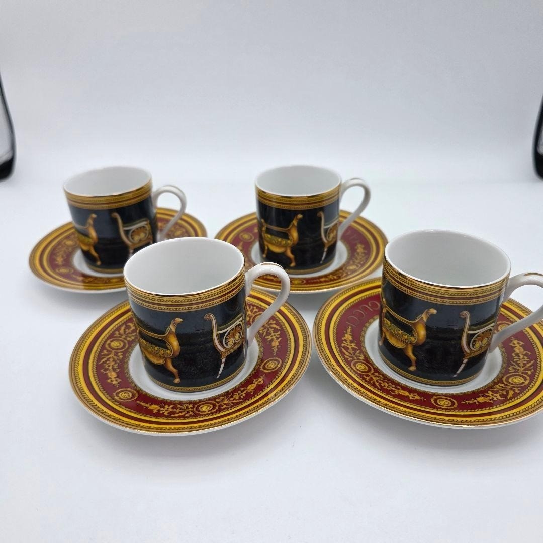 Gucci Daily Collection Demitasse Cup Saucer Set Of 4 Vintage Antique Limited JP