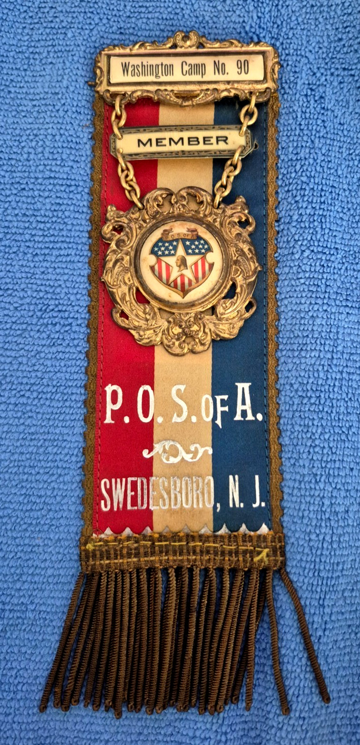 Antique P.O.S. of A., Washington Camp 90, Swedesboro, N.J. badge Antique P.O.S. of A., Washington Camp 90, Swedesboro, N.J. badge