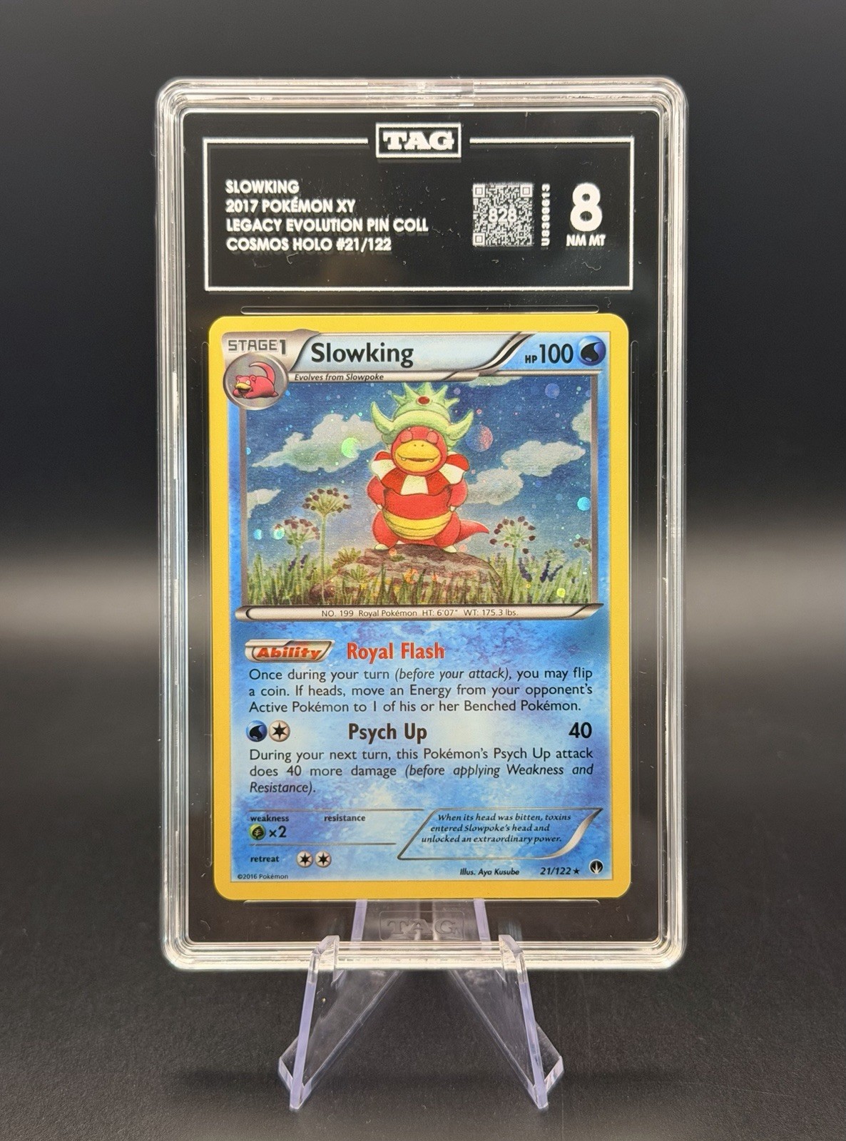 SLOWKING 💫✨2016 P.M. XY Breakpoint Holo Cosmos Legacy Evo.Pin Coll. • TAG 8