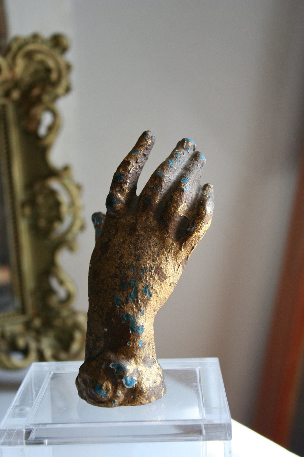 Vintage Victorian Lady's Hand Figural Statue Sculpture Metal Paper Weight Vintage Victorian Lady's Hand Figural Statue Sculpture Metal Paper Weight