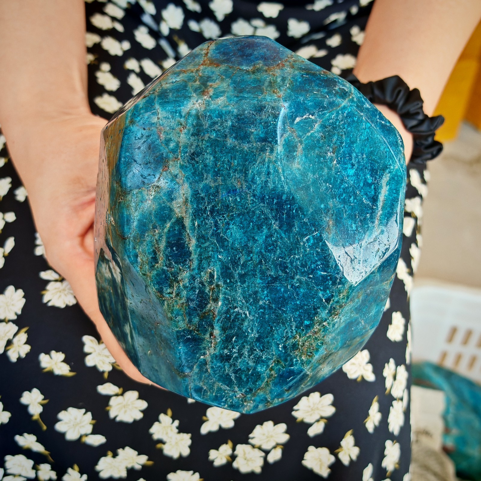 4.51LB Natural apatite crystal raw stone specimen, decorative gift