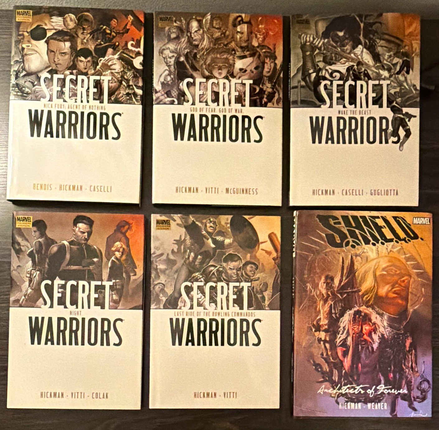 Marvel Secret Warriors Hardcover Vol. 1-5 + S.H.I.E.L.D. Architects Of Forever Marvel Secret Warriors Hardcover Vol. 1-5 + S.H.I.E.L.D. Architects Of Forever