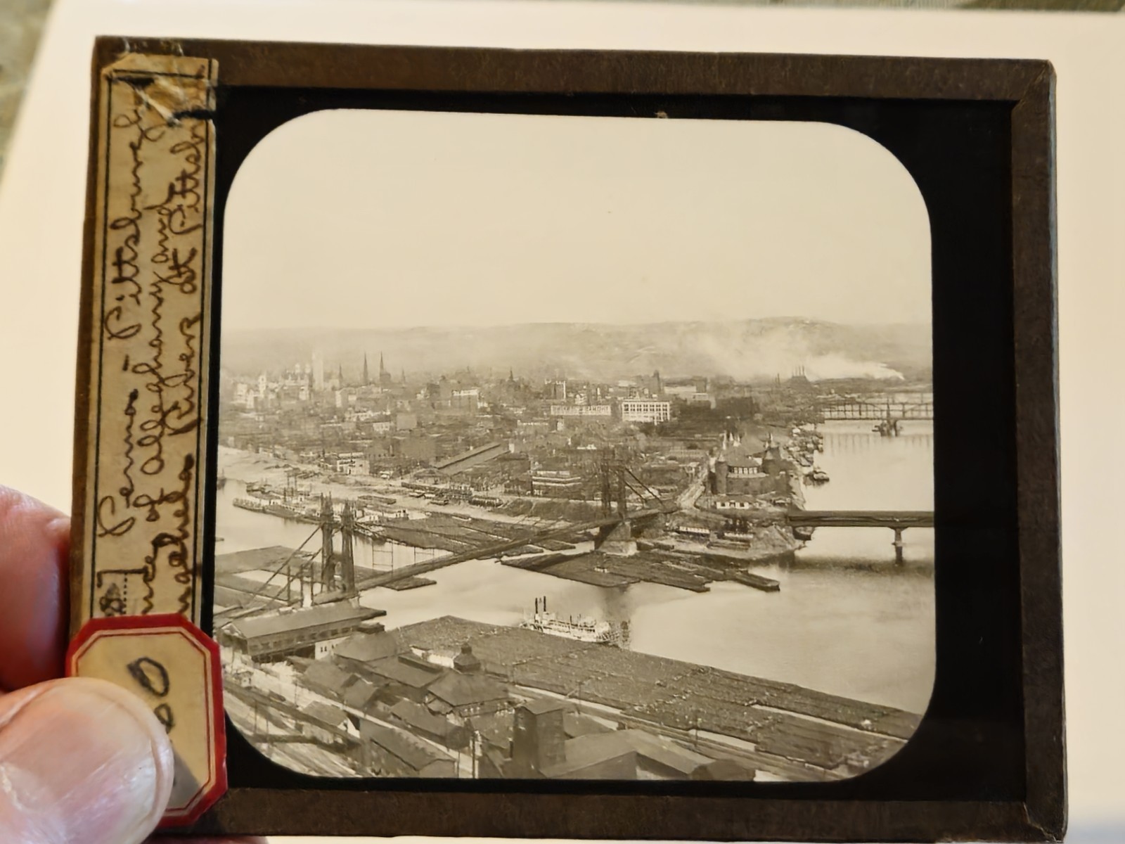 1895 Panorama Of Pittsburgh From The 2 Rivers Incredible Depth