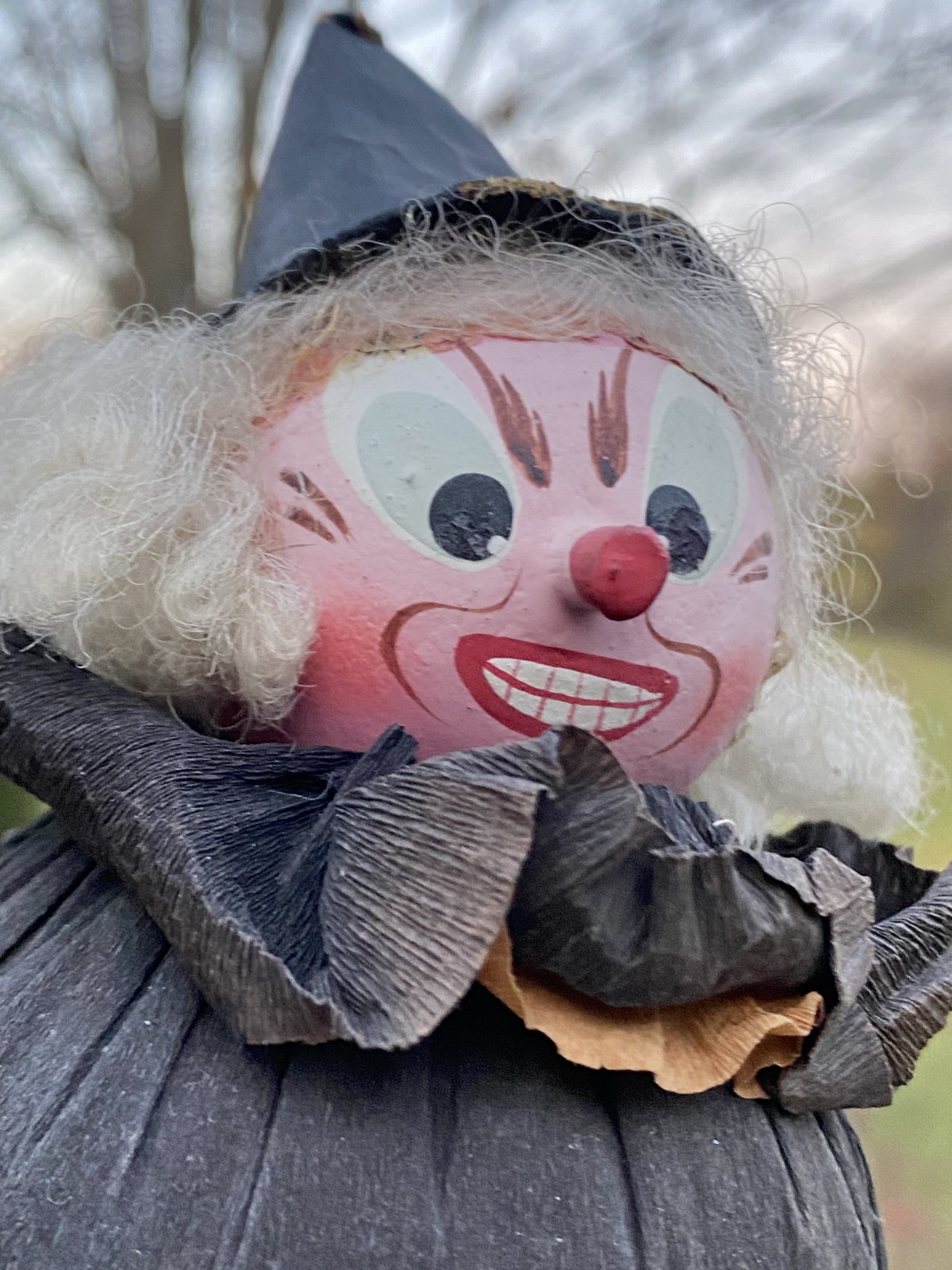 Antique Vintage German Halloween Witch rattle noisemaker 12 Antique Vintage German Halloween Witch rattle noisemaker 12