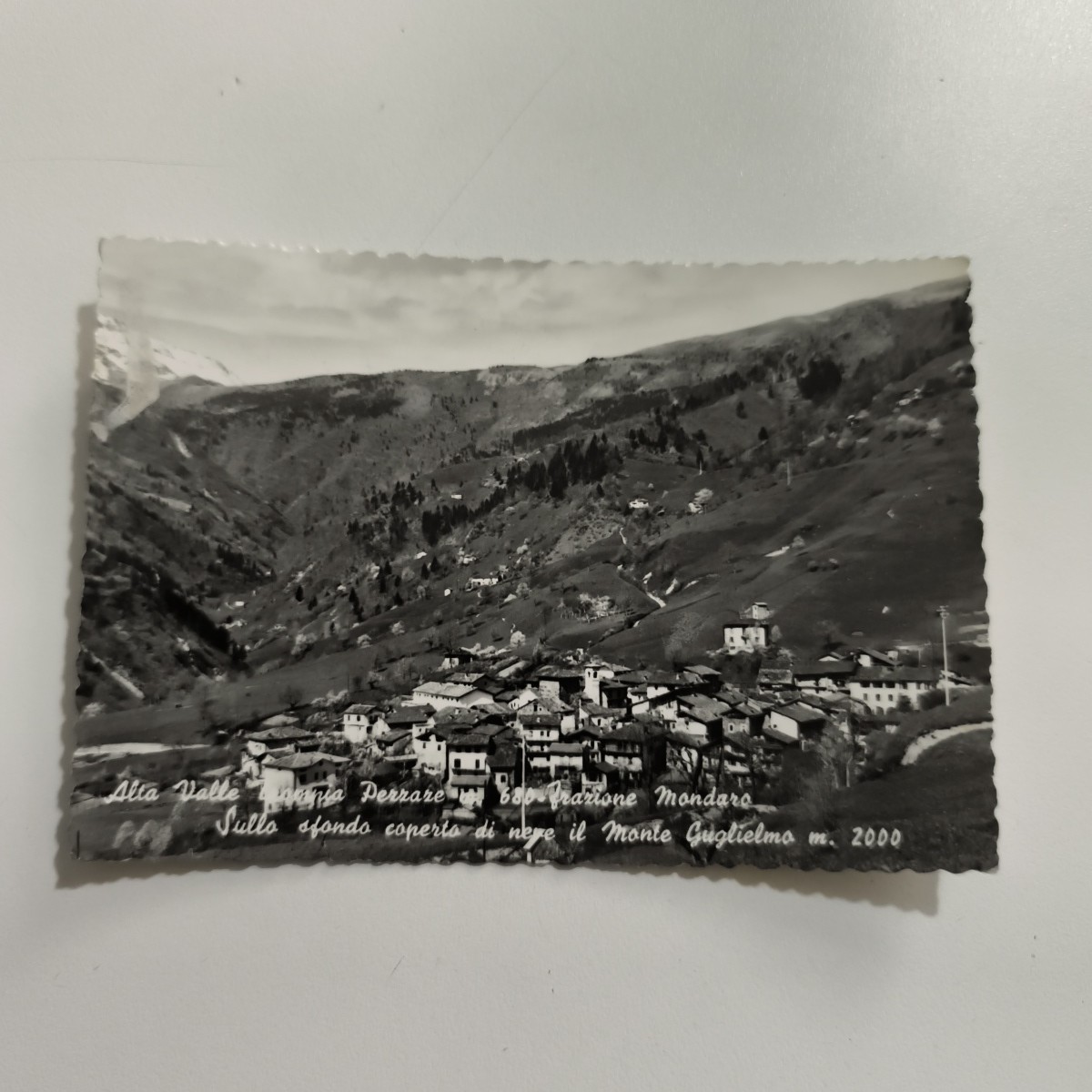 FRACTION MONDARO IN THE BACKGROUND MONTE GUGLIELMO M 2000 VINTAGE POSTCARD TRAVELLED